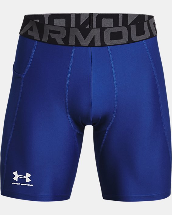 Men's HeatGear® Armour Compression Shorts, Blue, pdpMainDesktop image number 4